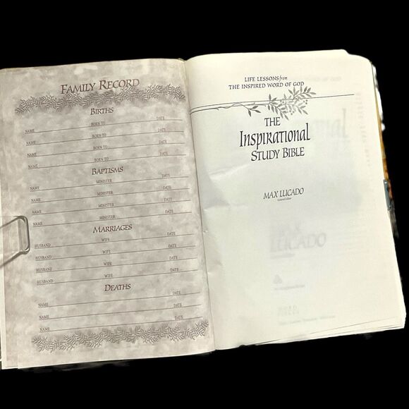 The Inspirational Study Bible Max Lucado Holy Bible New King James Version 1995 - Picture 7 of 16